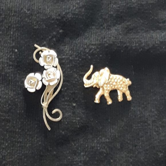 Pair of vintage brooches  1960's - Picture 3 of 3